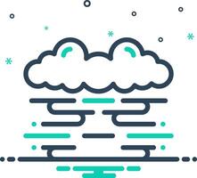 Mix icon for fog vector