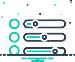 Mix icon for poll vector