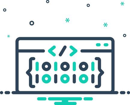 Mix icon for programming language vector