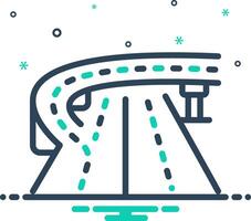 Mix icon for highway vector