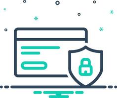 Mix icon for secure payment vector