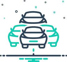 Mix icon for congestion vector