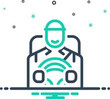 Mix icon for drive vector