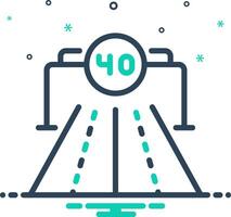 Mix icon for speed limit vector