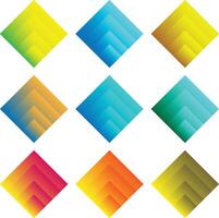 luxury Square gradient object vector