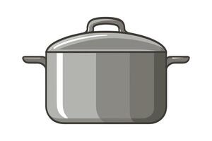 a pot with a lid on a white background vector