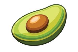 Avocados Fruit flat illustration on white background vector