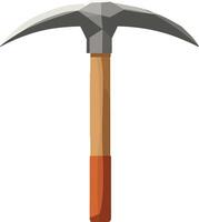 Pickaxe isolated illustration, pickaxe in flat style vector