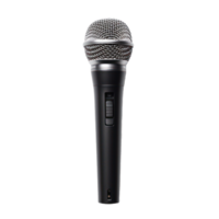 Professional Microphone With Mesh Head For Live Performances And Recording On Isolated Background. png