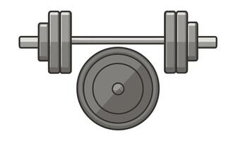a barbell and dumbbell icon on a white background vector