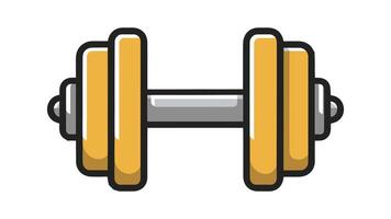 a dumbbell icon on a white background vector