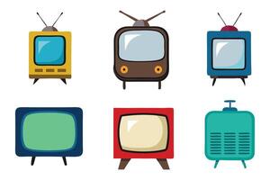 An old television illustration set on white background vector