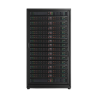 Rack-Mountable Black Network Storage Device with RAID Status Display png