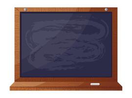 Empty Classroom Chalkboard with Wooden Frame vector