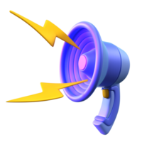 Loudspeaker megaphone scene 3d png