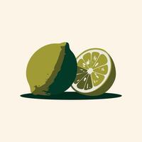 Simple colorful lemon illustration vector