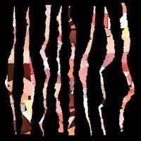 set of torn strips of paper with different textures vector