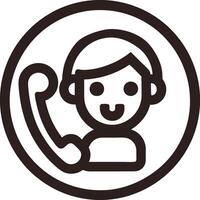 Set of contact line icons in format for easy, stylish design vector