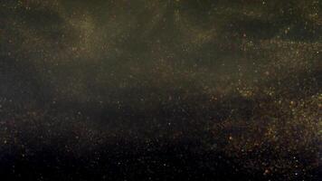 Golden dust background for creative glowing compositions, overlay with shiny dust particles in random motion video