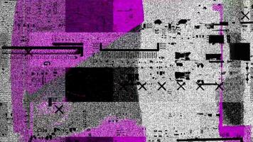 Overlay animation with digital glitch effect video