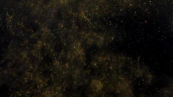 Golden dust background for creative glowing compositions, overlay with shiny dust particles in random motion video