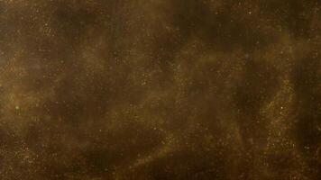 Golden dust background for creative glowing compositions, overlay with shiny dust particles in random motion video