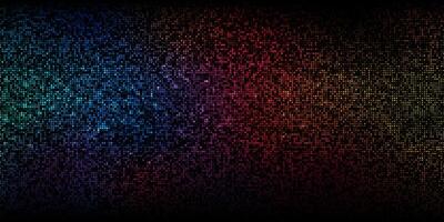 Vibrant rainbow gradient mosaic grid background. Sparkling Multicolor abstract light disco square pixel mosaic vector