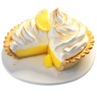 Lemon meringue pie with a flaky golden crust tangy lemon filling and a pillowy meringue png