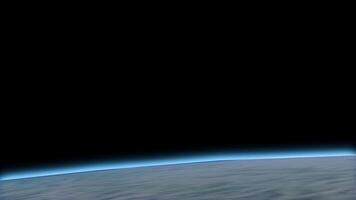 Planet earth view from space. Spectacular flight from Earth surface to space. Planet Earth slowly moving away on black background. video