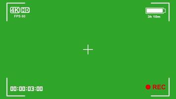 Camera Interface Overlay with Green Screen Background video