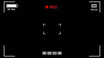 Black Screen Background with Camera Interface Overlay video