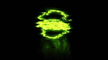 Animation loop text of Happy Easter green glitch text effect video