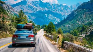 Family SUV on a Camping Trip photo