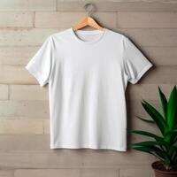 White t-shirt for mockup photo
