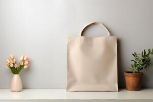 Canvas bag mockup photo