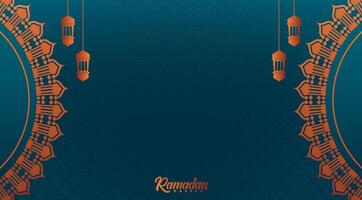ramadan background with decorative pattern vector