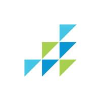 Abstract Triangle Brick Pixelate Icon Logo Template. Illustration Design. EPS 10. vector