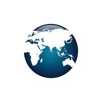 Blue Globe Logo Template Illustration Design vector