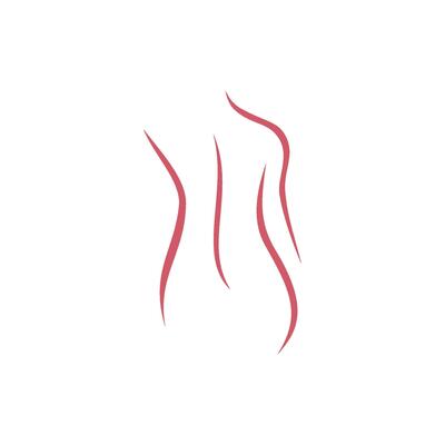 Women's Body Back View Icon Logo Template. Spa Illustration Design. EPS 10.
