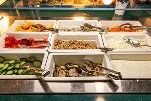 Deluxe Buffet Spread with a Variety of Salads and Condiments photo