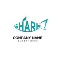 Fish logo design element with creative idea vector