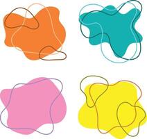 abstract element colorful wavy lines vector