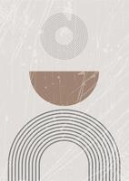 grunge style Scandi themed abstract wall art design vector
