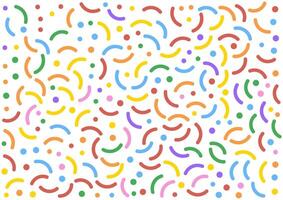 fun colourful abstract memphis style pattern design vector