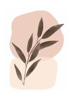 hand painted abstract minimal wall art vector