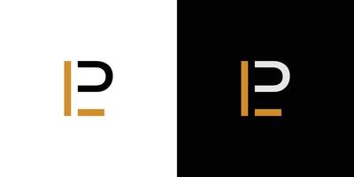 Simple and unique PL logo design vector