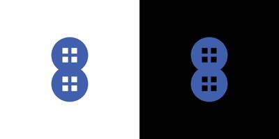 The 8 windows logo design is unique and simple vector
