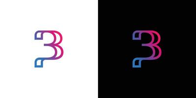 Modern and unique B logo design vector
