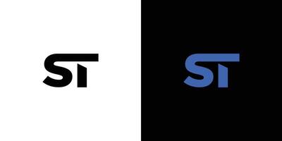 Modern and strong ST logo design vector