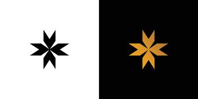 Modern and unique star icon logo design vector